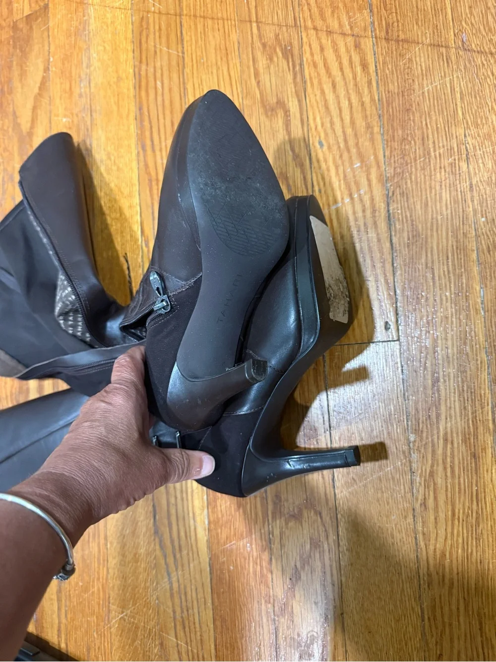 Tahari Black Over-the-Knee Stiletto Boots